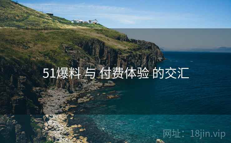 51爆料 与 付费体验 的交汇