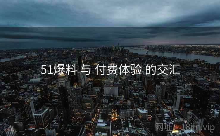 51爆料 与 付费体验 的交汇