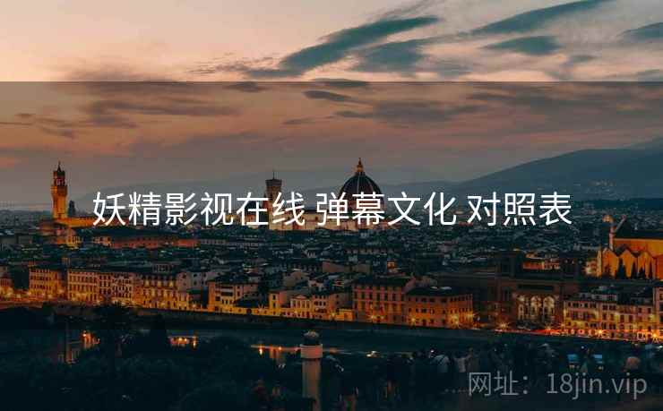 妖精影视在线 弹幕文化 对照表
